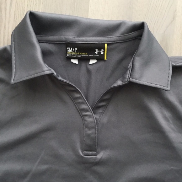 Under Armour Athletic Golfing Grey Cooling Polo Shirt - Picture 4 of 4